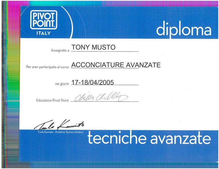Diploma Pivot Point tecniche avanzate