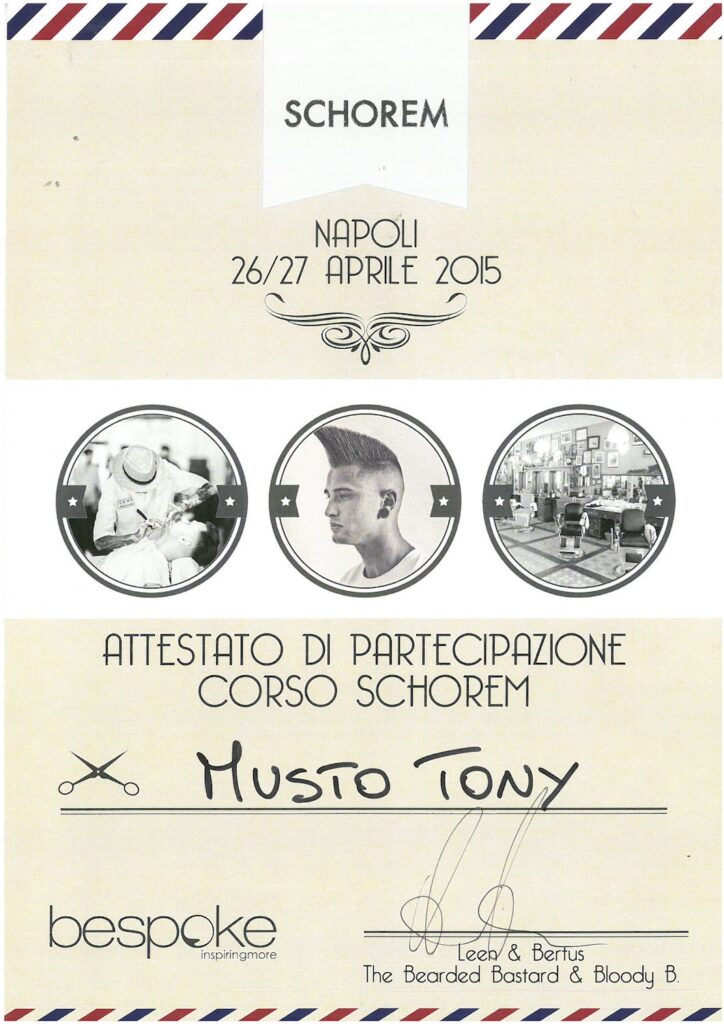 Attestato del corso Schorem