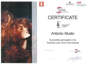 Attestato Schwarzkopf · Accademia Smile: Essential Looks