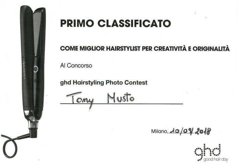 Attestato ghd primo classificato