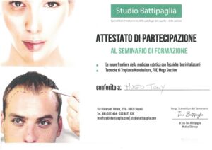 Attestato Studio Battipaglia: Seminario di tricologia