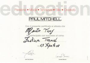 Attestato Paul Mitchell: Fashion Trend
